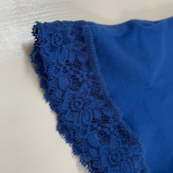 Y2k Abercrombie Fitch Lace Trim Women Medium Tank Top Fitted Logo Preppy Bell - Picture 8 of 13